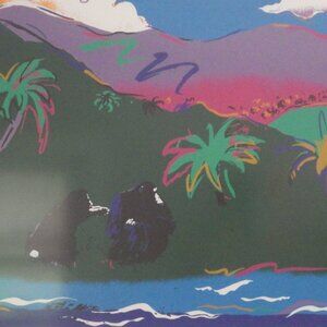 Ltd Edition Watercolor "Chimpanzee Paradise" by Vesa Peltonen for Jane Goodall